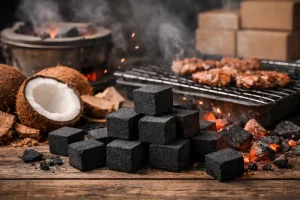 Export quality coconut charcoal briquettes
